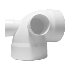 CODO PVC SAN CEM 100mm(4) C/UNA SAL TRAS 50mm(2 )