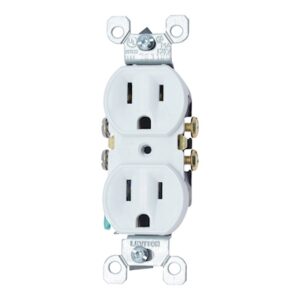 Contacto duplex 15 amperes blanco