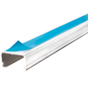 CANALETA 20X12 BLANCO C/ADHESY RETENEDOR DE CABLES, 2 M