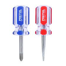 Dúo de desarmadores 1/4 x 1-1/2" mango de pvc, pretul