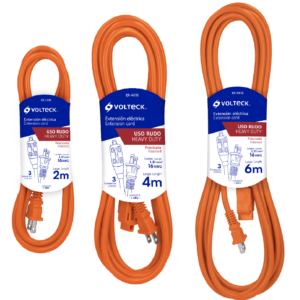 Extensión eléctrica de uso rudo 6 m 2x16 awg, volteck