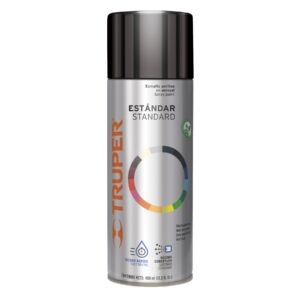 Pintura en aerosol, negro brillante, bote tradicional, 400mI